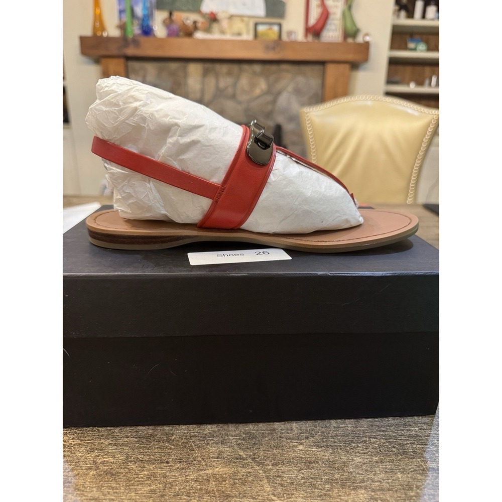 Coach Gracie Swagger Thong Sandals Burnt Orange Size 6.5 New In Box - Picture 12 of 16